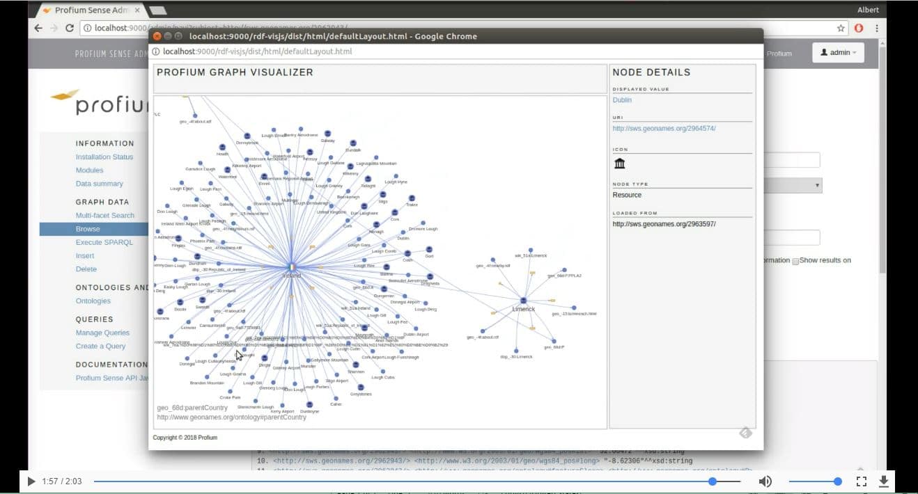 VIDEO DEMO of how to import any RDF data to the Profium Sense graph database / Graafitietokanta